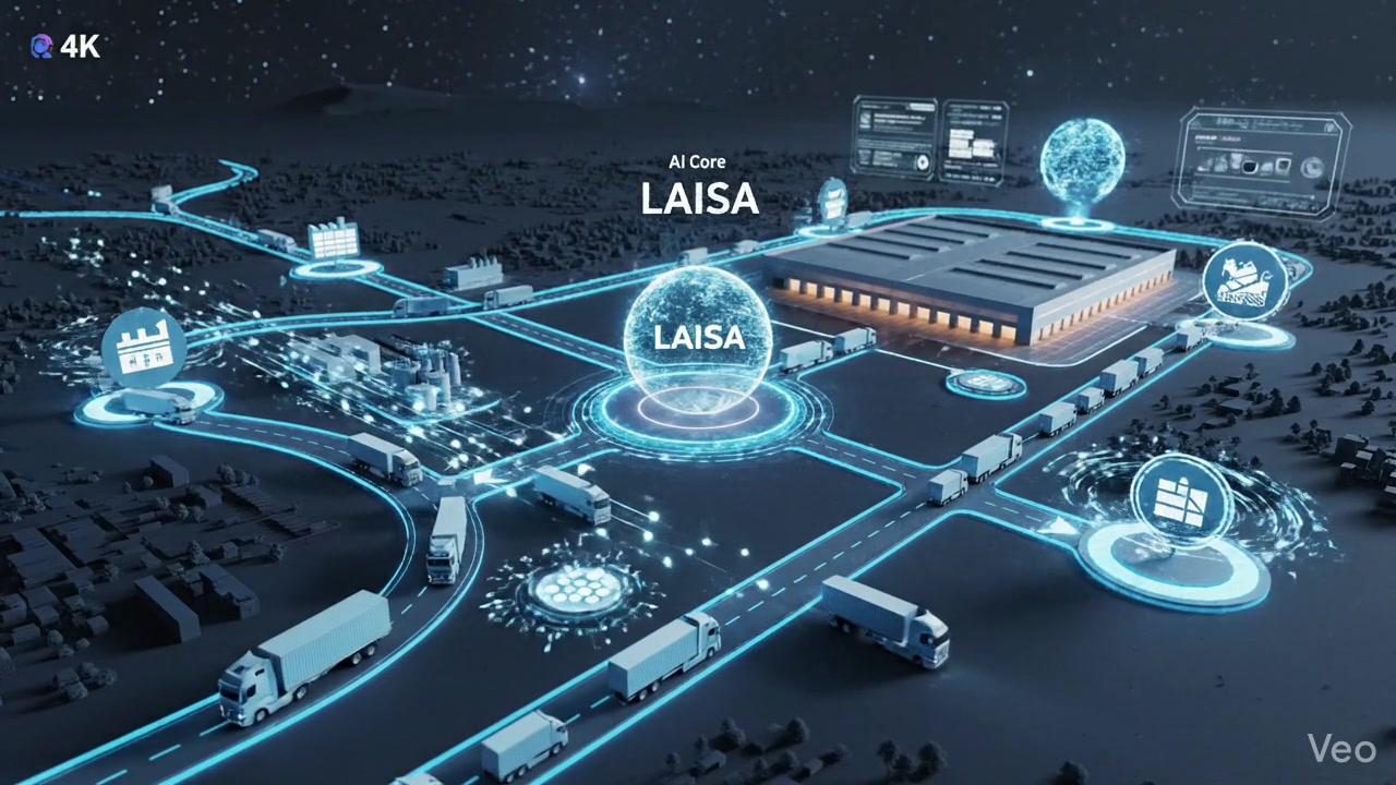 LAISA — agentes de IA operando cotação, rota, pátio, torre e auditoria 24 horas